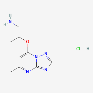 2-((5-Methyl-[1,2,4]triazolo[1,5-a]pyrimidin-7-yl)oxy)propan-1-amine hydrochloride