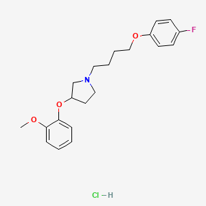 1-(4-(p-Fluorophenoxy)butyl)-3-(o-methoxyphenoxy)-pyrrolidine hydrochloride