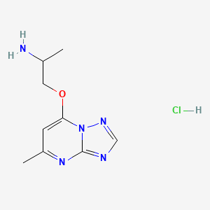 1-((5-Methyl-[1,2,4]triazolo[1,5-a]pyrimidin-7-yl)oxy)propan-2-amine hydrochloride