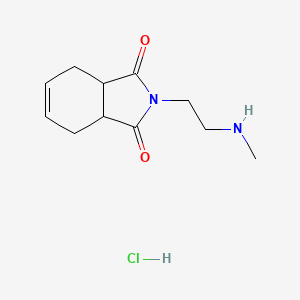 molecular formula C11H17ClN2O2 B1471460 2-(2-(methylamino)ethyl)-3a,4,7,7a-tetrahydro-1H-isoindole-1,3(2H)-dione hydrochloride CAS No. 1864063-50-2