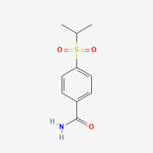 molecular formula C10H13NO3S B14714601 Benzamide, p-(isopropylsulfonyl)- CAS No. 20884-66-6