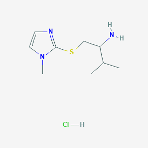 3-methyl-1-((1-methyl-1H-imidazol-2-yl)thio)butan-2-amine hydrochloride