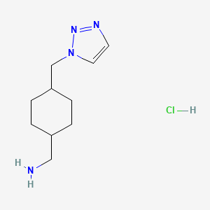 (4-((1H-1,2,3-triazol-1-yl)methyl)cyclohexyl)methanamine hydrochloride
