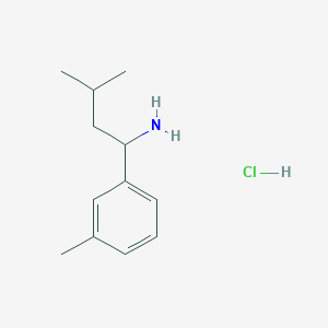 molecular formula C12H20ClN B1471467 3-Methyl-1-(m-tolyl)butan-1-amine hydrochloride CAS No. 1219455-84-1