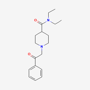 N,N-Diethyl-1-phenacyl-piperidine-4-carboxamide