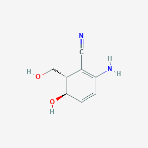 (5r,6s)-2-Amino-5-hydroxy-6-(hydroxymethyl)cyclohexa-1,3-diene-1-carbonitrile