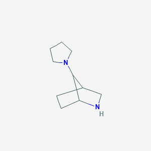 molecular formula C10H18N2 B1471470 7-(1-Pyrrolidinyl)-2-azabicyclo[2.2.1]heptane CAS No. 1824405-65-3