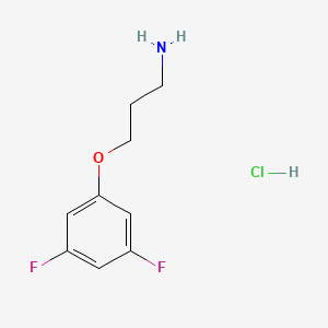 molecular formula C9H12ClF2NO B1471473 盐酸3-(3,5-二氟苯氧基)丙胺 CAS No. 1864057-12-4