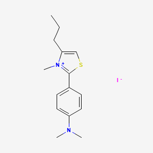 2-(p-(Dimethylamino)phenyl)-3-methyl-4-propyl-thiazolium iodide