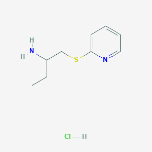 molecular formula C9H15ClN2S B1471477 1-(Pyridin-2-ylthio)butan-2-amine hydrochloride CAS No. 244265-59-6