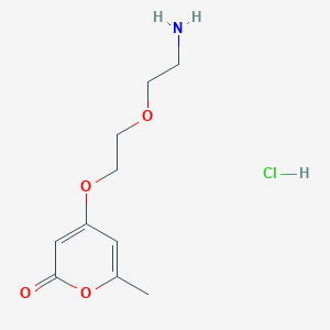 4-(2-(2-aminoethoxy)ethoxy)-6-methyl-2H-pyran-2-one hydrochloride