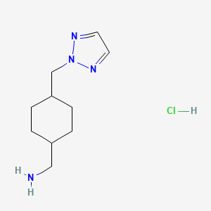 (4-((2H-1,2,3-triazol-2-yl)methyl)cyclohexyl)methanamine hydrochloride