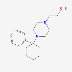 Piperazine, 4-beta-hydroxyethyl-1-(1-phenylcyclohexyl)-, hydrochloride