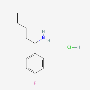 molecular formula C11H17ClFN B1471491 1-(4-Fluorophenyl)pentan-1-amine hydrochloride CAS No. 3823-27-6