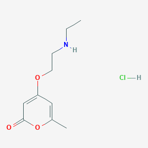 4-(2-(ethylamino)ethoxy)-6-methyl-2H-pyran-2-one hydrochloride