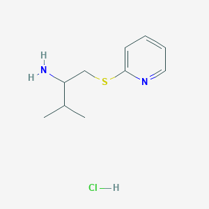 3-Methyl-1-(pyridin-2-ylthio)butan-2-amine hydrochloride
