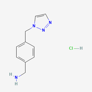 (4-((1H-1,2,3-triazol-1-yl)methyl)phenyl)methanamine hydrochloride