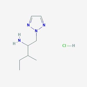 molecular formula C8H17ClN4 B1471496 3-methyl-1-(2H-1,2,3-triazol-2-yl)pentan-2-amine hydrochloride CAS No. 1823248-24-3