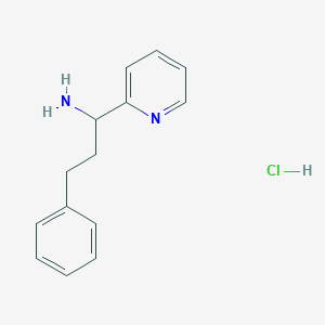3-Phenyl-1-(pyridin-2-yl)propan-1-amine hydrochloride