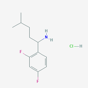 1-(2,4-Difluorophenyl)-4-methylpentan-1-amine hydrochloride