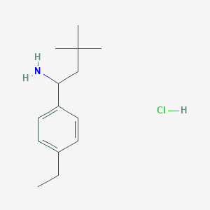 1-(4-Ethylphenyl)-3,3-dimethylbutan-1-amine hydrochloride