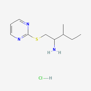 3-Methyl-1-(pyrimidin-2-ylthio)pentan-2-amine hydrochloride