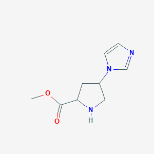 methyl 4-(1H-imidazol-1-yl)pyrrolidine-2-carboxylate