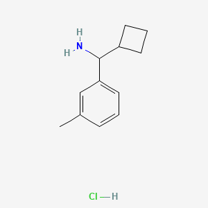 molecular formula C12H18ClN B1471514 Cyclobutyl(m-tolyl)methanamine hydrochloride CAS No. 1864059-17-5