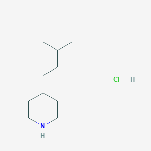 molecular formula C12H26ClN B1471521 4-(3-乙基戊基)哌啶盐酸盐 CAS No. 1864057-28-2
