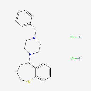 molecular formula C21H28Cl2N2S B14715215 1-Benzyl-4-(2,3,4,5-tetrahydro-1-benzothiepin-5-yl)piperazine dihydrochloride CAS No. 21609-82-5