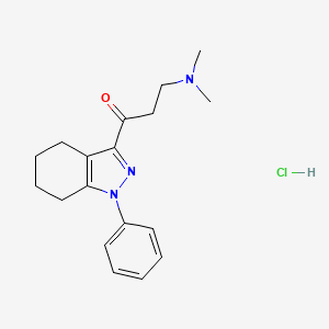 1-Propanone, 1-(4,5,6,7-tetrahydro-1-phenyl-1H-indazol-3-yl)-3-(dimethylamino)-, monohydrochloride