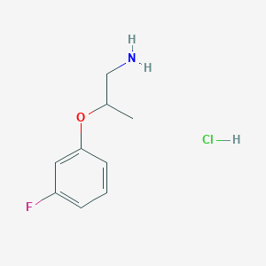 molecular formula C9H13ClFNO B1471528 2-(3-Fluorophenoxy)propan-1-amine hydrochloride CAS No. 1021871-65-7