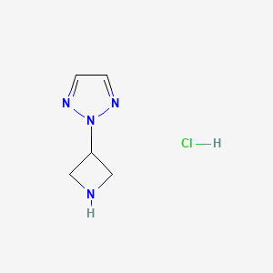 molecular formula C5H9ClN4 B1471529 2-(azetidin-3-yl)-2H-1,2,3-triazole hydrochloride CAS No. 1824048-87-4