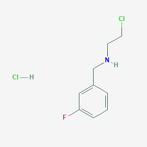 2-chloro-N-[(3-fluorophenyl)methyl]ethanamine;hydrochloride