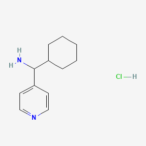 molecular formula C12H19ClN2 B1471538 Cyclohexyl(pyridin-4-yl)methanamine hydrochloride CAS No. 1864059-88-0