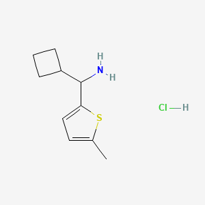 molecular formula C10H16ClNS B1471539 Cyclobutyl(5-methylthiophen-2-yl)methanamine hydrochloride CAS No. 1864052-37-8