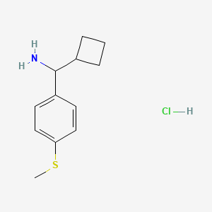molecular formula C12H18ClNS B1471540 Cyclobutyl(4-(methylthio)phenyl)methanamine hydrochloride CAS No. 1864060-33-2