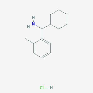 molecular formula C14H22ClN B1471546 环己基(邻甲苯基)甲胺盐酸盐 CAS No. 1864072-94-5