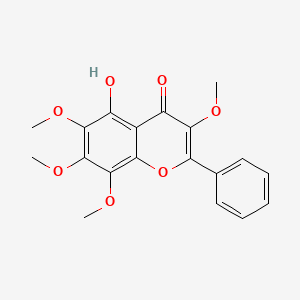 molecular formula C19H18O7 B14715514 5-Hydroxy-3,6,7,8-tetramethoxyflavone CAS No. 15249-62-4