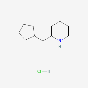 molecular formula C11H22ClN B1471553 2-(Cyclopentylmethyl)piperidine hydrochloride CAS No. 1864057-19-1