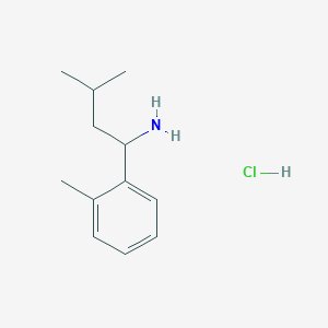 molecular formula C12H20ClN B1471554 3-Methyl-1-(o-tolyl)butan-1-amine hydrochloride CAS No. 1219455-83-0