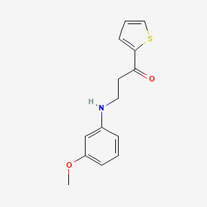 B14715590 3-(3-Methoxyanilino)-1-(thiophen-2-yl)propan-1-one CAS No. 21280-46-6