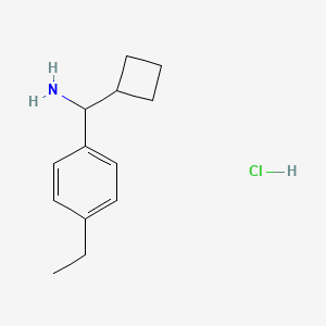 molecular formula C13H20ClN B1471564 Cyclobutyl(4-ethylphenyl)methanamine hydrochloride CAS No. 1864074-75-8