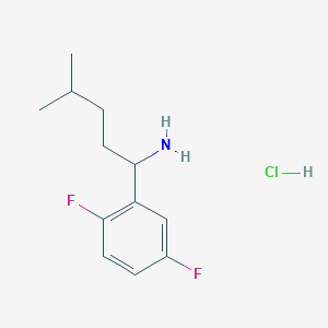 molecular formula C12H18ClF2N B1471565 1-(2,5-Difluorophenyl)-4-methylpentan-1-amine hydrochloride CAS No. 1864074-46-3