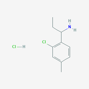 molecular formula C10H15Cl2N B1471566 1-(2-Chloro-4-methylphenyl)propan-1-amine hydrochloride CAS No. 2098024-91-8