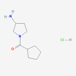molecular formula C10H19ClN2O B1471571 (3-Amino-1-pyrrolidinyl)(cyclopentyl)methanone hydrochloride CAS No. 2204587-46-0