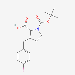 1-(tert-Butoxycarbonyl)-3-(4-fluorobenzyl)-2-pyrrolidinecarboxylic acid