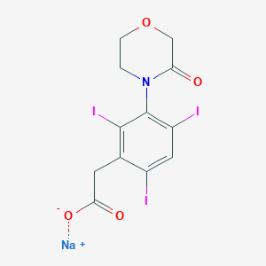 Acetic acid, (3-(3-oxomorpholino)-2,4,6-triiodophenyl)-, sodium salt