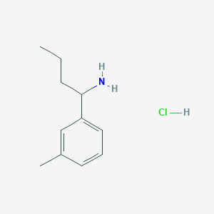 molecular formula C11H18ClN B1471583 1-(m-Tolyl)butan-1-amine hydrochloride CAS No. 1864074-38-3