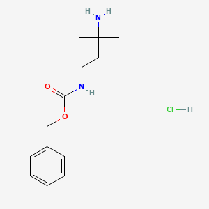 molecular formula C13H21ClN2O2 B1471584 Benzyl (3-amino-3-methylbutyl)carbamate hydrochloride CAS No. 1131622-25-7